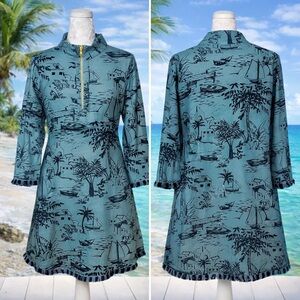 Spartina 449 Nora Dress Stone Harbor Print | Size L